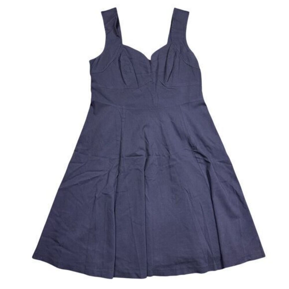 Torrid Plus Size 14 Gray‎ Sleeveless V-Neck Fit & Flare Mini Dress